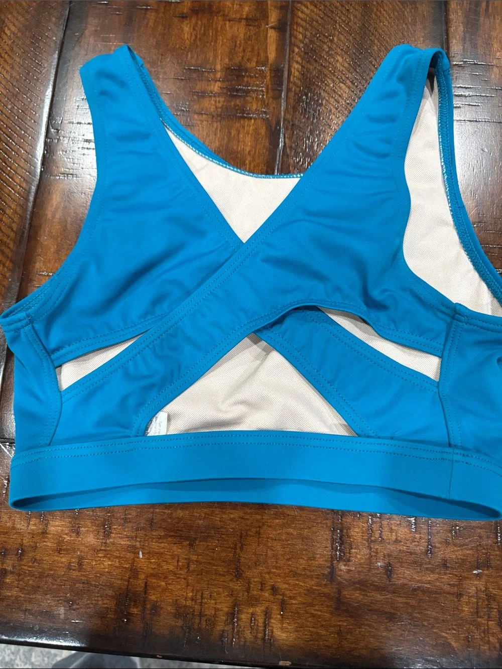 balera Bright Blue Crop Sports Bra - Picture 2 of 5